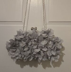 Gray/Silver Flower Purse